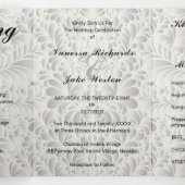 Modern Floral Wedding Drieluik Uitnodiging (Binnenkant midden)