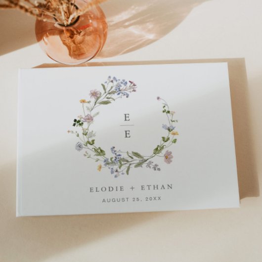 Modern Floral Wedding Gastenboek Wildflower Boho