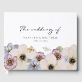 Modern Floral Wedding Guest Book Gastenboek (Voorkant)