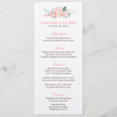 Modern Floral Wedding Menu Kaarten (Voorkant)