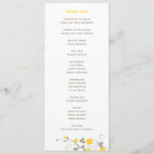 Modern Floral Wedding Programme - Mustard Programmakaart (Achterkant)