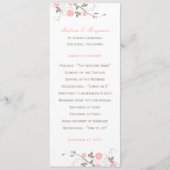 Modern Floral Wedding Programme - Soft Pink Programmakaart (Voorkant)