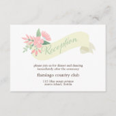 Modern Floral Wedding Reception Card Informatiekaartje (Voorkant)