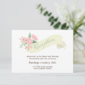 Modern Floral Wedding Reception Card Informatiekaartje (Staand voorkant)