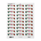 Modern Floral Wedding Return-adreslabels Etiket (Full Sheet)