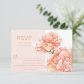 Modern Floral Wedding RSVP Meal Choice Kaartje (Staand voorkant)