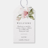 Modern Floral Wedding Welcome Bag Label Cadeaulabel (Voorkant)