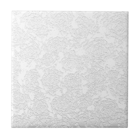 Modern Floral White - hedendaags patroon Tegeltje (Voorkant)