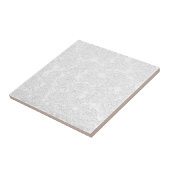 Modern Floral White - hedendaags patroon Tegeltje (Zijkant)