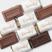 Modern Floral White & Roos Gold 20e verjaardag