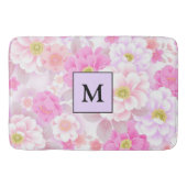 Modern Floral White Rose Badmat (Voorkant)