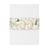 Modern Floral White Wedding Uitnodigingen Wikkel (Achterkant Voorbeeld)