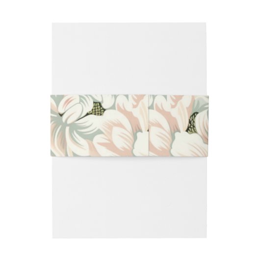 Modern Floral White Wedding Uitnodigingen Wikkel (Achterkant Voorbeeld)