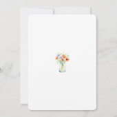Modern Floral Wildflowers Script Vrijgezellenfeest Kaart (Achterkant)