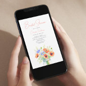 Modern Floral Wildflowers Script Vrijgezellenfeest Kaart