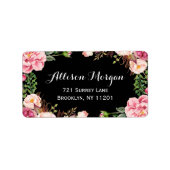 Modern Floral wrapping Classy en Romantic Etiket (Voorkant)