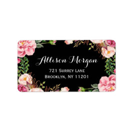 Modern Floral wrapping Classy en Romantic Etiket