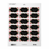 Modern Floral wrapping Classy en Romantic Etiket (Full Sheet)