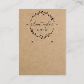 Modern Floral Wreath Earring display Visitekaartje (Voorkant)