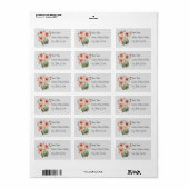 Modern Floral Wreath Greetings Etiket (Full Sheet)