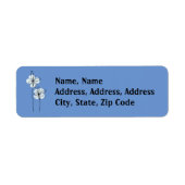 Modern Floral Wreath Greetings Etiket (Voorkant)