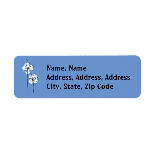 Modern Floral Wreath Greetings Etiket (Voorkant)