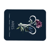 Modern Floral Zodiac Star Sign Aries Magneet (Horizontaal)