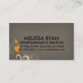 modern florale haarstylist haarstylist salon visitekaartje (Achterkant)