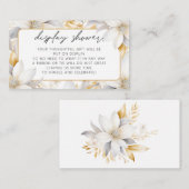 Modern Florals Border Display Vrijgezellenfeest Informatiekaartje (Voorkant / Achterkant)