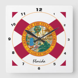 Modern Florida Home, Florida Flag design / Verenig Vierkante Klok