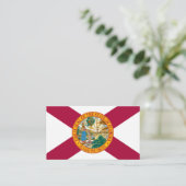 Modern Florida Visitekaartje, Florida Flag / Veren Visitekaartje (Staand voorkant)