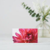 Modern Florist Event Stylist Pink Dahlia Flower Visitekaartje (Staand voorkant)