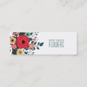 Modern Florist Skinny Visitekaartjes