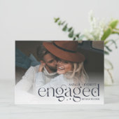 Modern Flourish | Foto-Verloving Aankondiging (Staand voorkant)