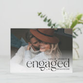 Modern Flourish | Foto-Verloving Aankondiging (Staand voorkant)