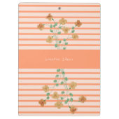 Modern Flower and Stripe Kantoor klembord (Achterkant)