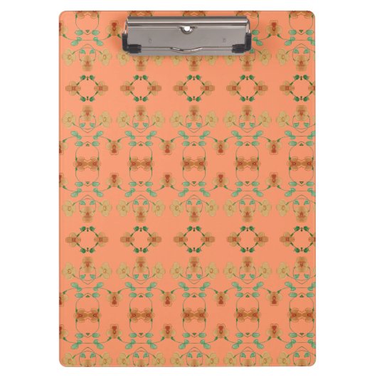 Modern Flower and Stripe Kantoor klembord (Voorkant)