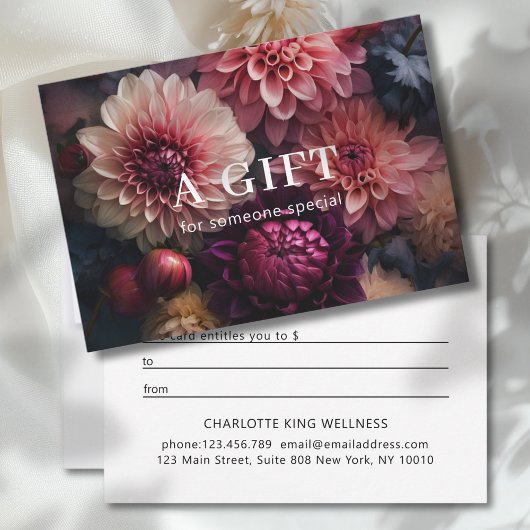 MODERN FLOWER BUSINESS GIFT CERTIFICATE 