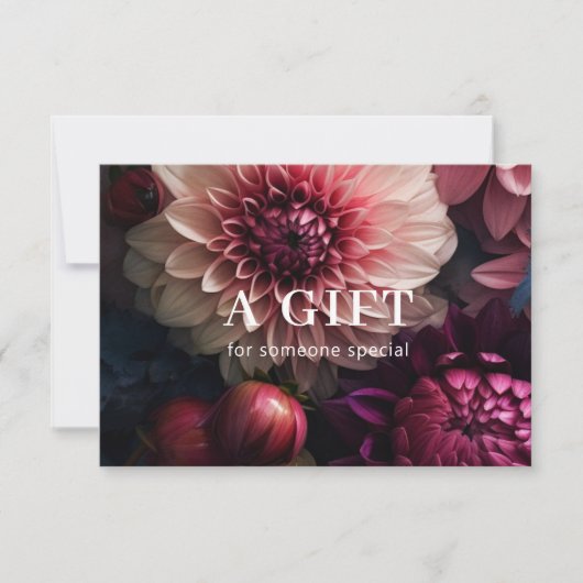 MODERN FLOWER BUSINESS GIFT CERTIFICATE  (Voorkant)