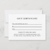 MODERN FLOWER BUSINESS GIFT CERTIFICATE  (Achterkant)