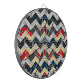 Modern Flower Chevron Zigzag Pattern Dartbord (Voorkant Links)