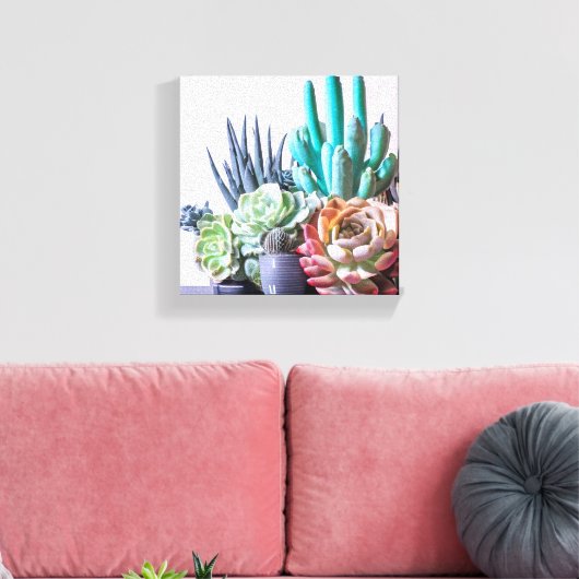 Modern Flower Design Canvas Afdruk (Insitu (Woonkamer))