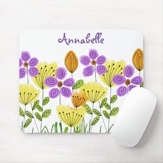 Modern flower Garden Summer Persoonlijk Muismat (Met muis)