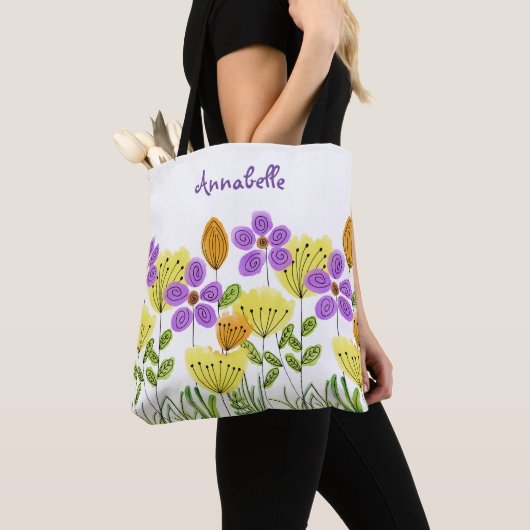 Modern flower Garden Summer Persoonlijk Tote Bag (Dichtbij)