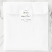 Modern Flower Logo White Candle Product Labels (Tas)
