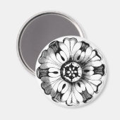  Modern Flower Medallion Magneet (Voorkant / Achterkant)