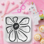 Modern Flower Paper Bord (Feest)
