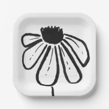 Modern Flower Paper Bord