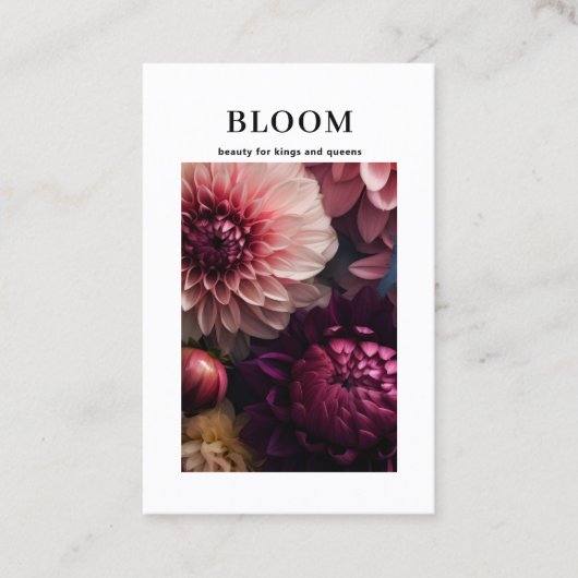 Modern Flower QR Code Visitekaartje (Voorkant)