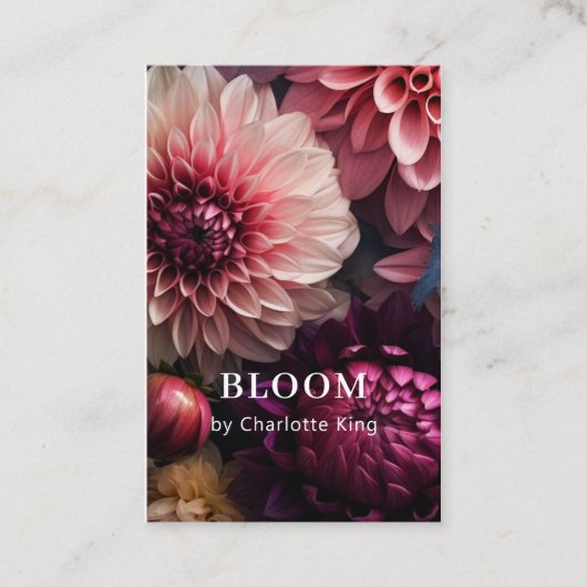 Modern Flower QR Code Visitekaartje (Voorkant)